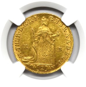 Sold】1765年 ハンガリー マリア・テレジア 2ダカット金貨 AU58 NGC 